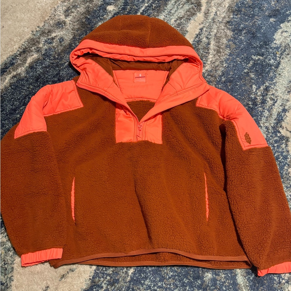 Free People Movement Lead the Pack Sherpa Teddy Pullover Jacket